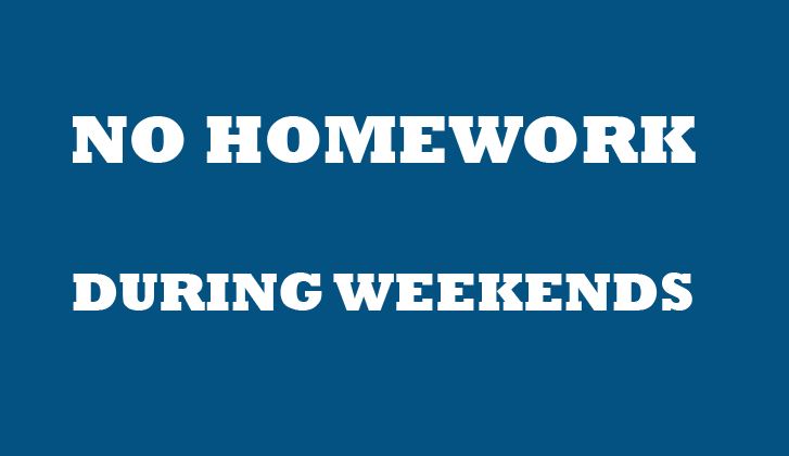 benefits of no homework on weekends