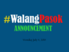 #WalangPasok: Suspension of Classes, Monday, July 9